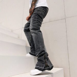 Alternative view of Men's Plus Size Stretch Straight Leg Jeans – Relaxed Fit, Slight Flare